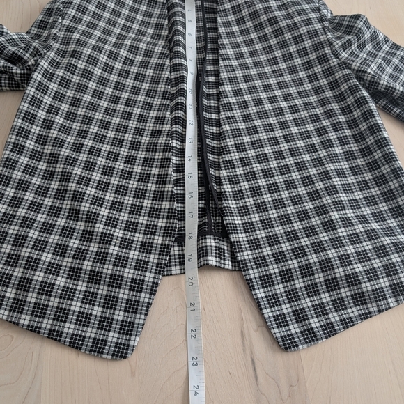 BABATON Black and White Plaid Blazer with Notched Lapel - Picture 11 of 13